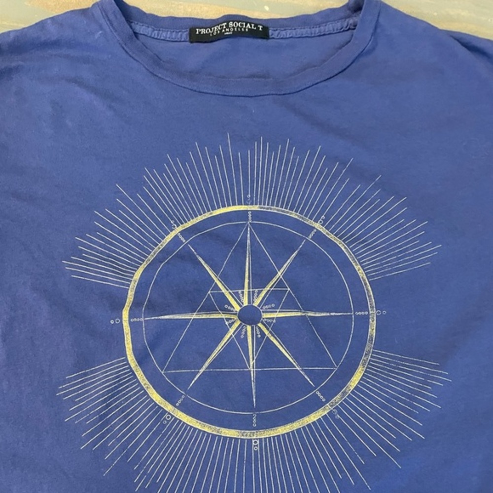 Los Angeles Project Social T Blue with gold astronomy design